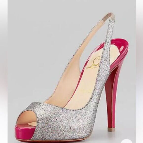 CHRISTIAN LOUBOUTIN N* Prive 120 Glitter Pumps - Picture 1 of 12